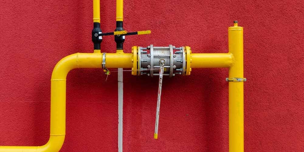 a gas line connected to a house