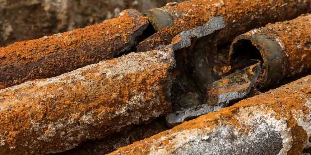 Fragments of old cast-iron water pipes Columbia, SC Fragments of old cast-iron water pipes Columbia, SC